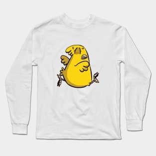 Cute Scared Chicken Run poultry Long Sleeve T-Shirt